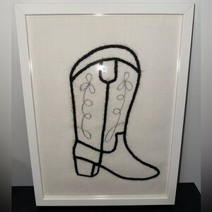 Abbode Embroidered Boot Framed Picture